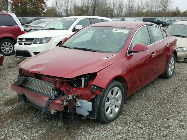 2G4GM5ER2E9181828 - 2014 BUICK REGAL PREM RED photo 2