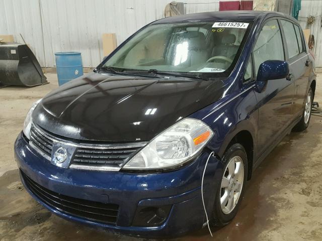 3N1BC13E18L434779 - 2008 NISSAN VERSA BLUE photo 2