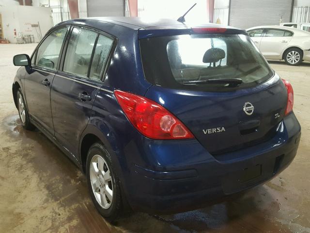 3N1BC13E18L434779 - 2008 NISSAN VERSA BLUE photo 3