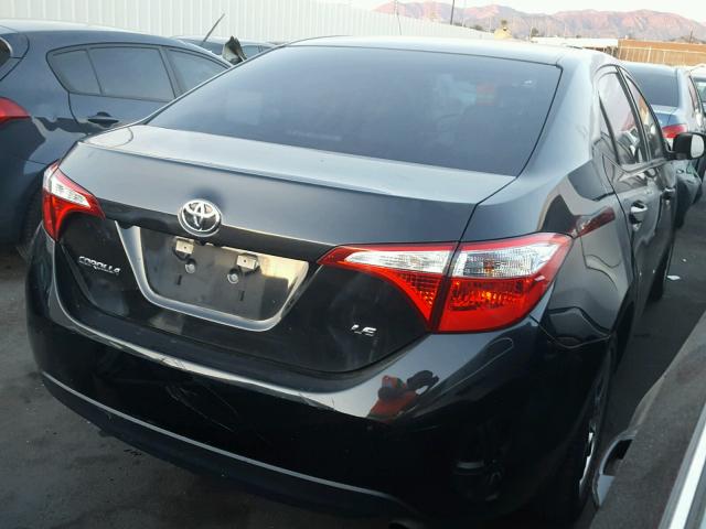 5YFBURHE8EP158374 - 2014 TOYOTA COROLLA L BLACK photo 4