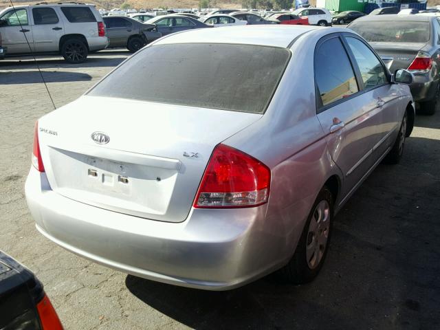 KNAFE222195662558 - 2009 KIA SPECTRA EX SILVER photo 4