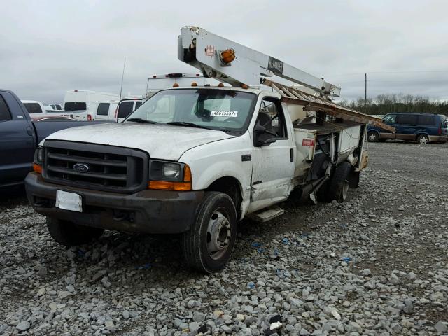 1FDXF46F9YEC40092 - 2000 FORD F450 SUPER WHITE photo 2