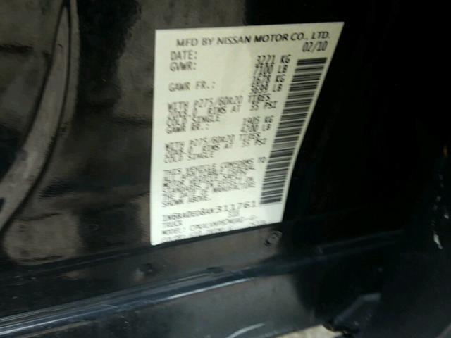 1N6BA0ED8AN311761 - 2010 NISSAN TITAN XE BLACK photo 9