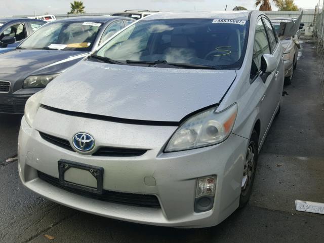 JTDKN3DU7A0090659 - 2010 TOYOTA PRIUS SILVER photo 2