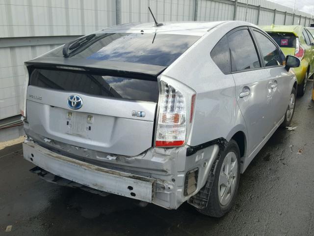 JTDKN3DU7A0090659 - 2010 TOYOTA PRIUS SILVER photo 4