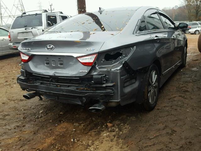 5NPEC4AB4EH889321 - 2014 HYUNDAI SONATA SE GRAY photo 4