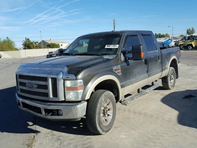 1FTWW31R18EA07187 - 2008 FORD F350 SRW S BLACK photo 2