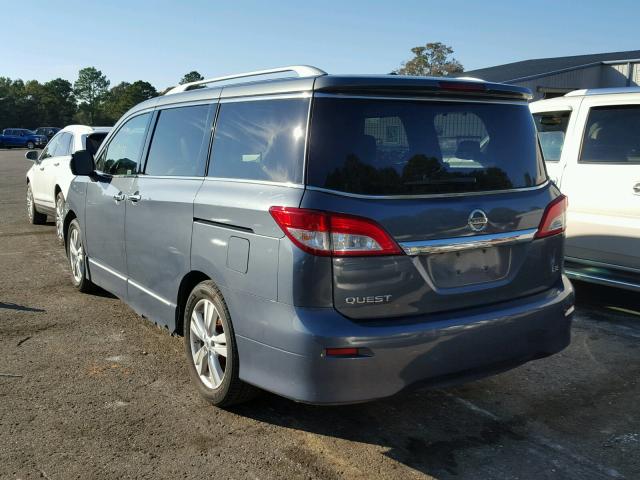 JN8AE2KP3C9038662 - 2012 NISSAN QUEST S GRAY photo 3