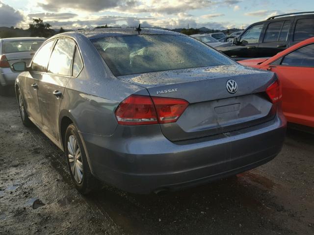 1VWAP7A36EC016157 - 2014 VOLKSWAGEN PASSAT S ნაცრისფერი ფოტო 3
