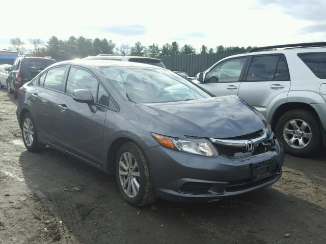 2HGFB2F86CH335813 - 2012 HONDA CIVIC EX GRAY photo 1