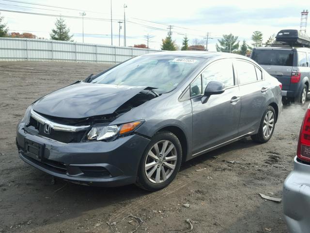 2HGFB2F86CH335813 - 2012 HONDA CIVIC EX GRAY photo 2