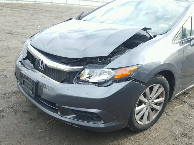 2HGFB2F86CH335813 - 2012 HONDA CIVIC EX GRAY photo 9