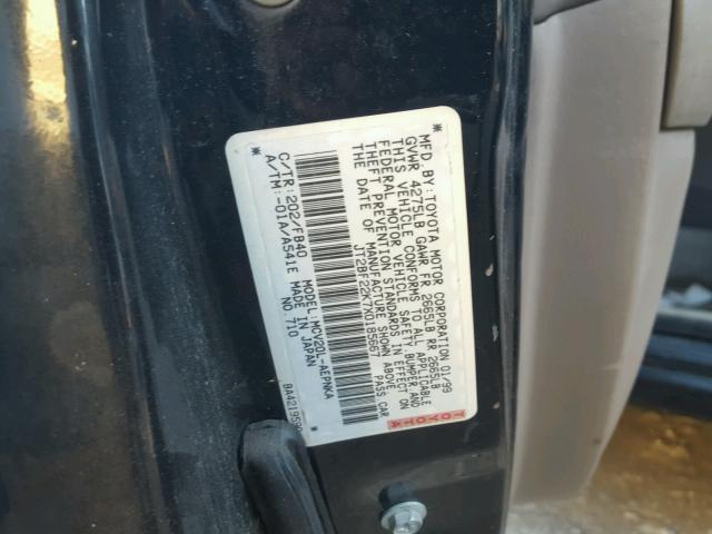 JT2BF22K7X0185667 - 1999 TOYOTA CAMRY LE შავი ფოტო 10