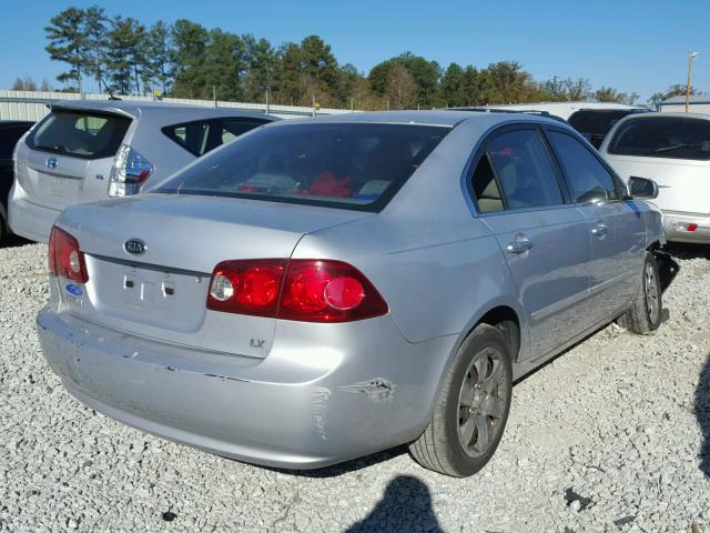 KNAGE123665063710 - 2006 KIA OPTIMA LX SILVER photo 4