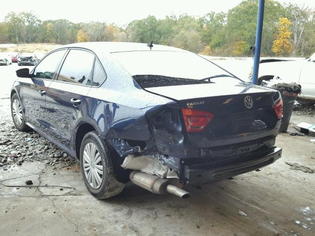 1VWAP7A36EC010486 - 2014 VOLKSWAGEN PASSAT S ლურჯი ფოტო 3