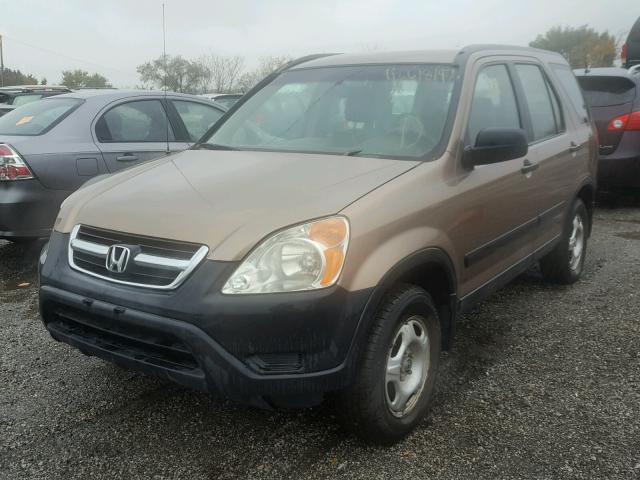 JHLRD78452C010765 - 2002 HONDA CR-V LX TAN photo 2