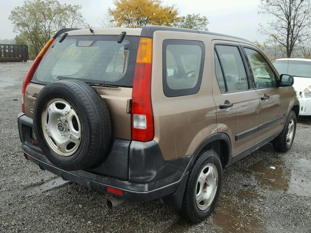 JHLRD78452C010765 - 2002 HONDA CR-V LX TAN photo 4