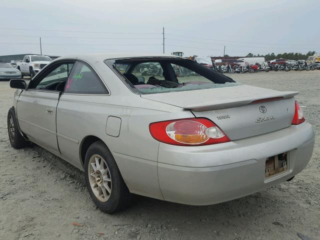 2T1CE22P92C004271 - 2002 TOYOTA CAMRY SOLA SILVER photo 3