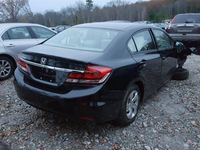 19XFB2F56EE251560 - 2014 HONDA CIVIC LX BLACK photo 4