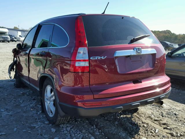 5J6RE3H57AL030357 - 2010 HONDA CR-V EX BURGUNDY photo 3