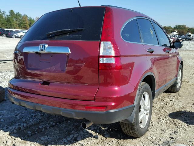 5J6RE3H57AL030357 - 2010 HONDA CR-V EX BURGUNDY photo 4