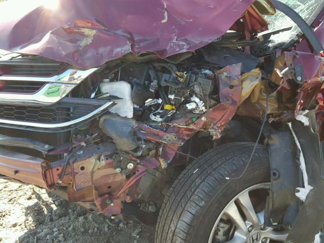 5J6RE3H57AL030357 - 2010 HONDA CR-V EX BURGUNDY photo 9