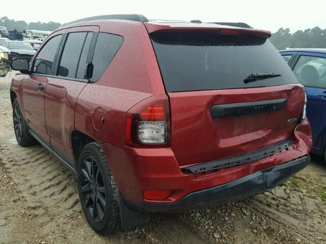 1C4NJCBA8ED769758 - 2014 JEEP COMPASS SP RED photo 3