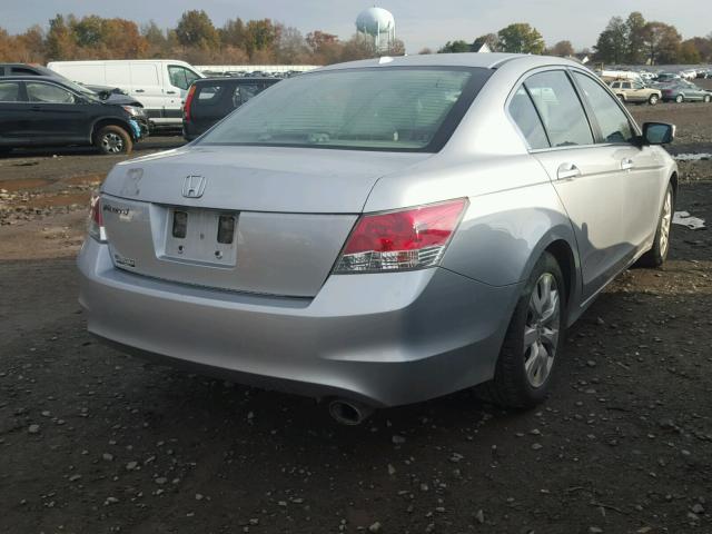 1HGCP26808A081011 - 2008 HONDA ACCORD EXL SILVER photo 4