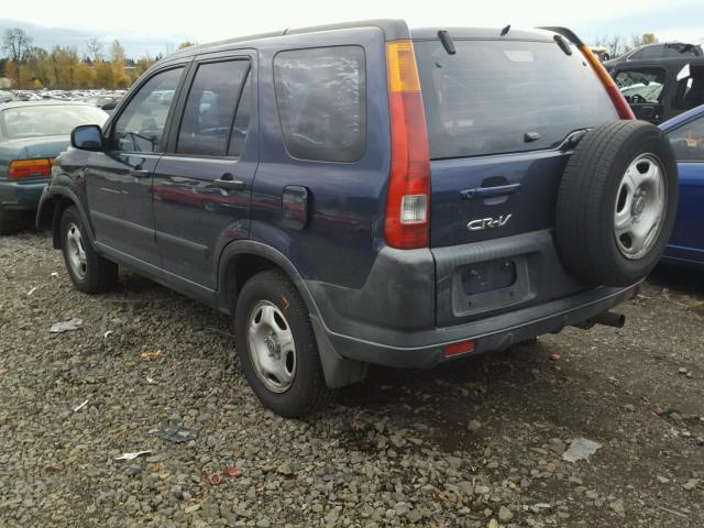 JHLRD68423C004899 - 2003 HONDA CR-V LX BLUE photo 3