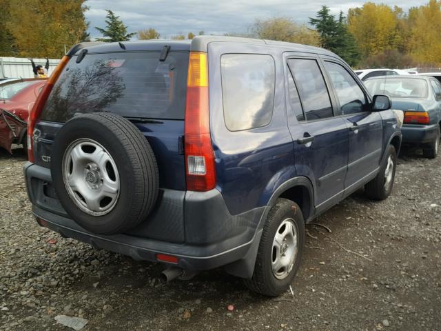 JHLRD68423C004899 - 2003 HONDA CR-V LX BLUE photo 4