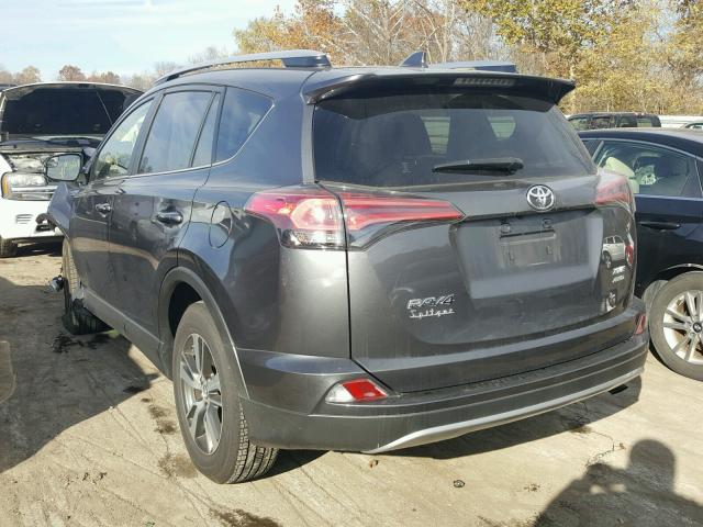 JTMRFREV1HJ704390 - 2017 TOYOTA RAV4 XLE GRAY photo 3