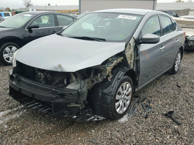 3N1AB7AP4DL673162 - 2013 NISSAN SENTRA S SILVER photo 2