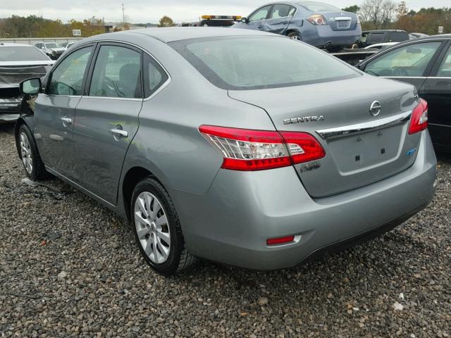 3N1AB7AP4DL673162 - 2013 NISSAN SENTRA S SILVER photo 3