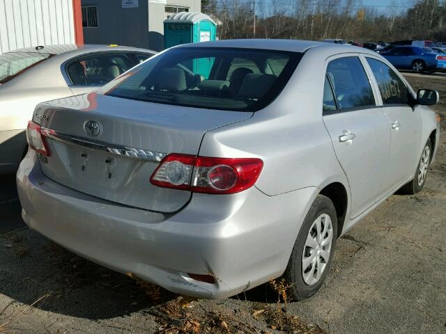 2T1BU4EE7DC932846 - 2013 TOYOTA COROLLA BA SILVER photo 4