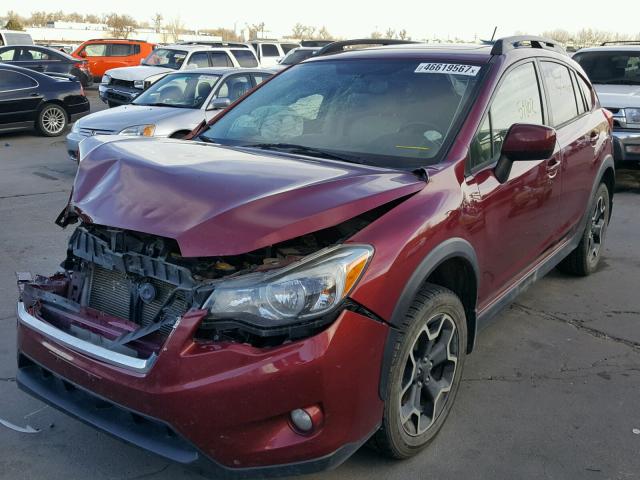 JF2GPAKCXE8212700 - 2014 SUBARU XV CROSSTR RED photo 2