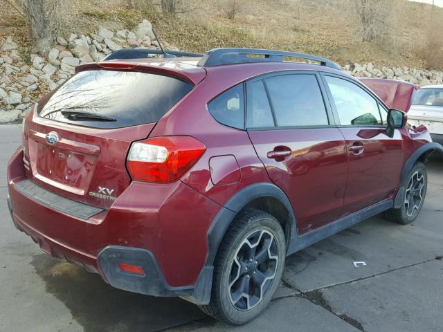 JF2GPAKCXE8212700 - 2014 SUBARU XV CROSSTR RED photo 4