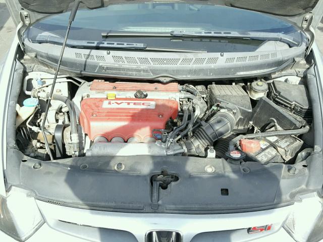 2HGFG21566H700641 - 2006 HONDA CIVIC SI SILVER photo 7