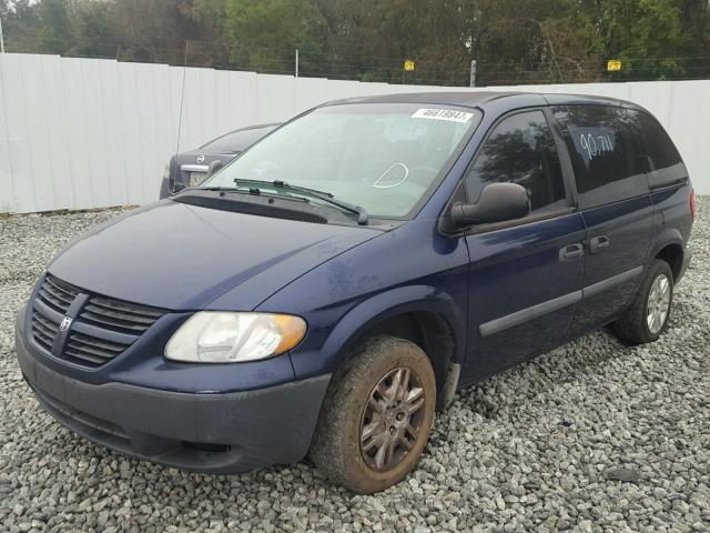 1D4GP25B45B334028 - 2005 DODGE CARAVAN SE BLUE photo 2