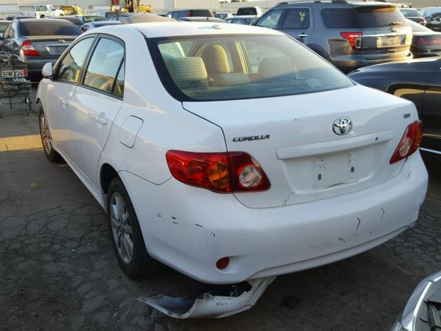 1NXBU4EE9AZ273095 - 2010 TOYOTA COROLLA BA WHITE photo 3