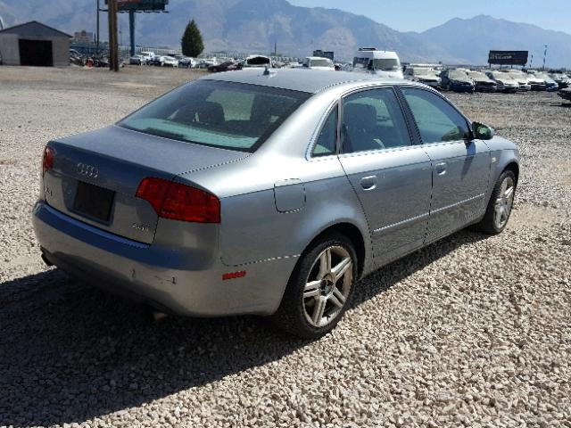 WAUAF78E77A203500 - 2007 AUDI A4 2 GRAY photo 4