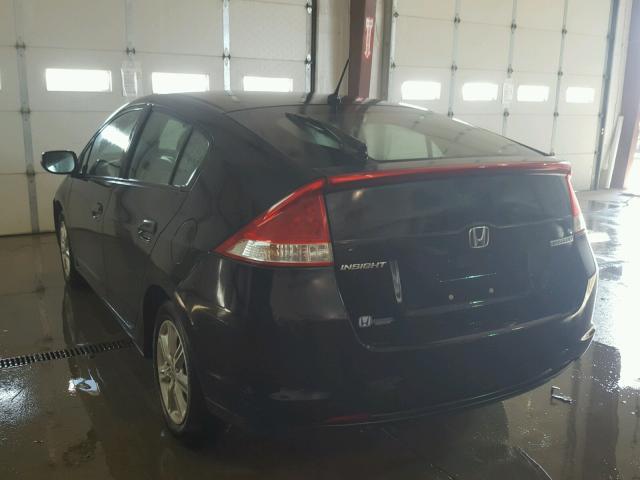 JHMZE2H77AS026914 - 2010 HONDA INSIGHT EX BLACK photo 3