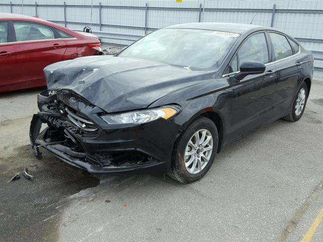 3FA6P0G75HR283912 - 2017 FORD FUSION S BLACK photo 2