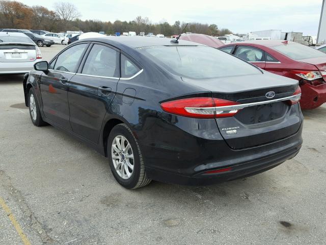 3FA6P0G75HR283912 - 2017 FORD FUSION S BLACK photo 3