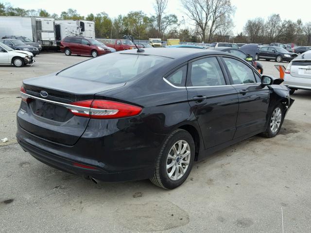 3FA6P0G75HR283912 - 2017 FORD FUSION S BLACK photo 4