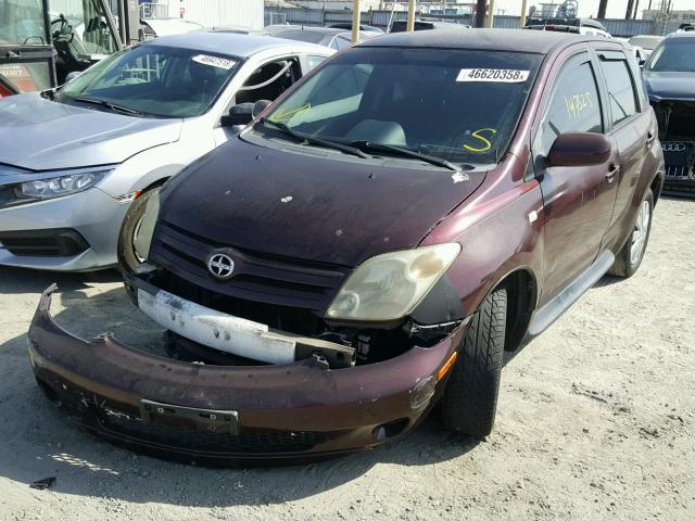 JTKKT624640046949 - 2004 TOYOTA SCION XA მუქწითელი ფოტო 2