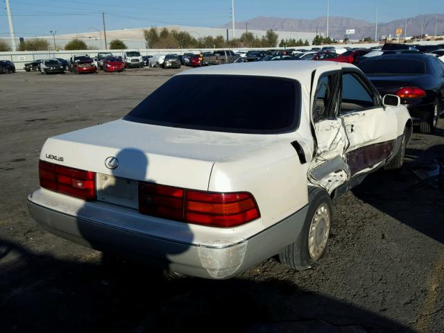 JT8UF11E0L0032949 - 1990 LEXUS LS 400 WHITE photo 4