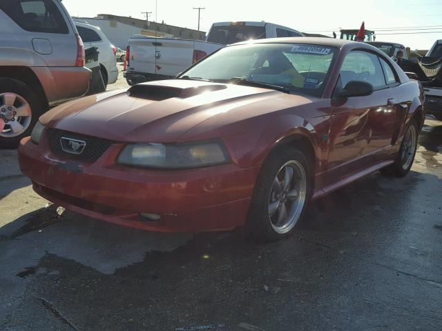 1FAFP42X41F159096 - 2001 FORD MUSTANG GT RED photo 2
