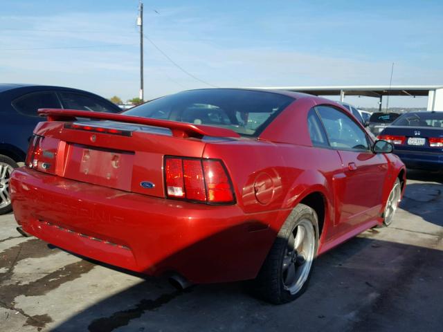 1FAFP42X41F159096 - 2001 FORD MUSTANG GT RED photo 4