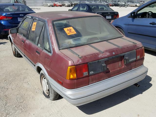 1Y1SK194XGZ169846 - 1986 CHEVROLET NOVA RED photo 3