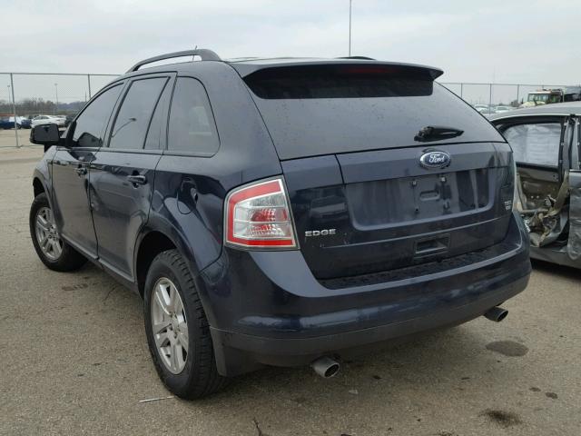 2FMDK48C68BA30756 - 2008 FORD EDGE SEL BLUE photo 3